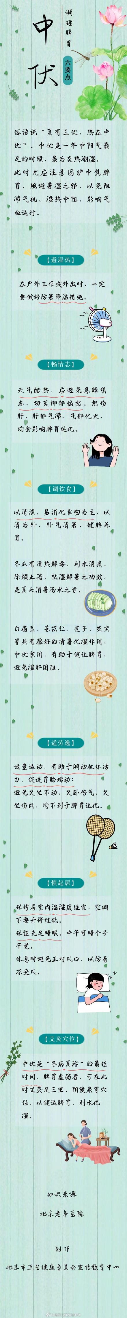 暑湿最重的三伏天，六招帮你调脾胃