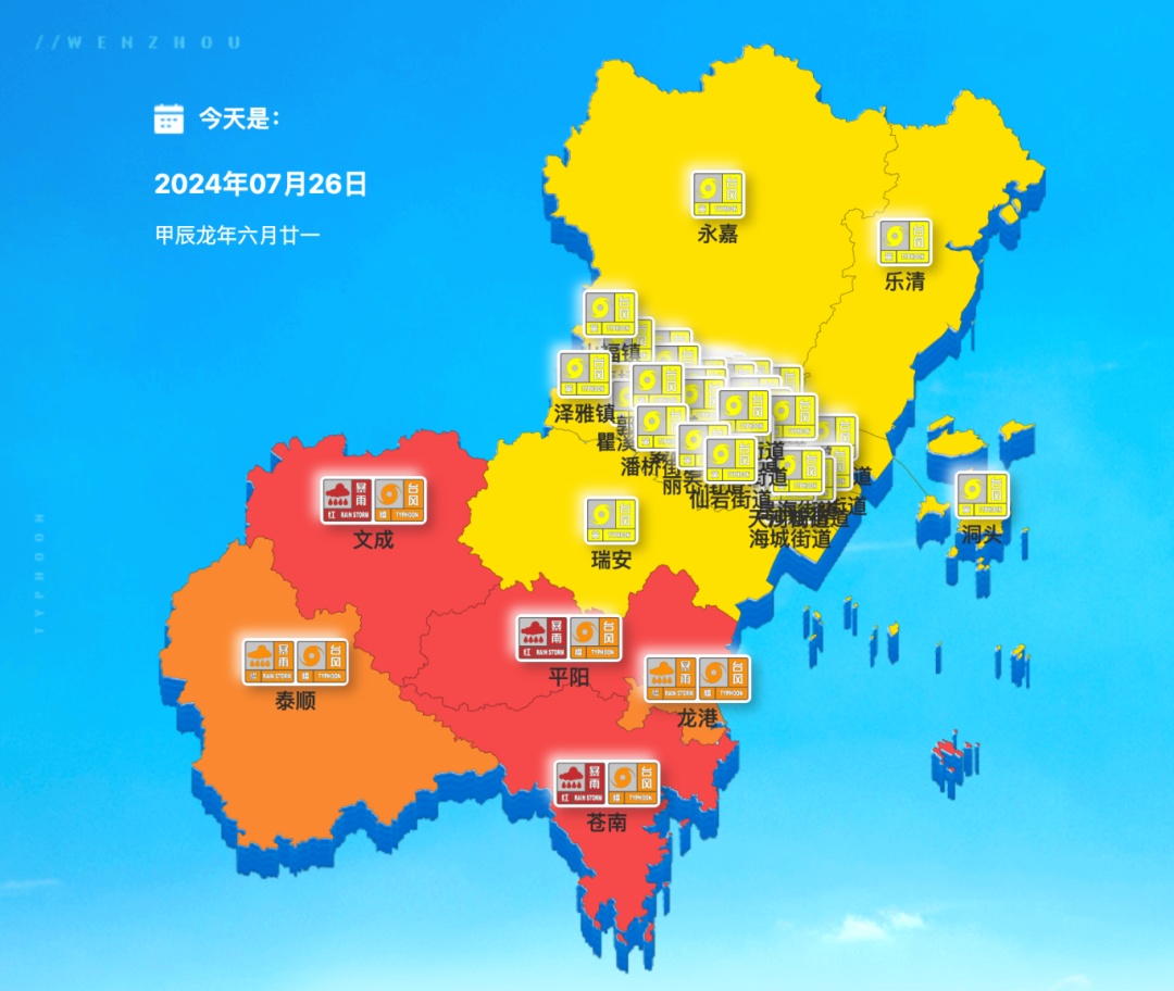 暴雨!温州防台风应急响应调整为III级 暴雨!温州防台风应急响应调整为III级