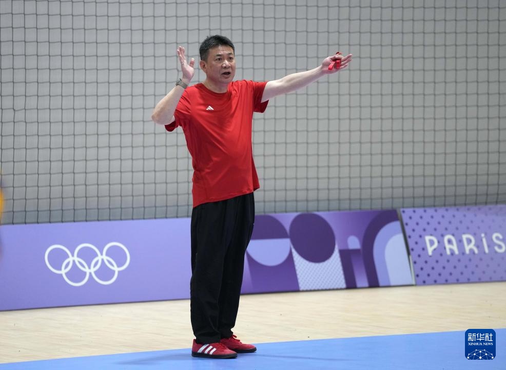 巴黎奥运会 | 排球——中国女排进行赛前训练