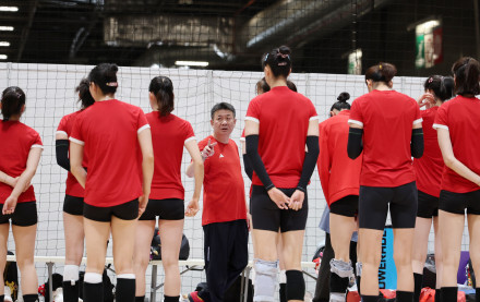 中国女排进入战斗模式