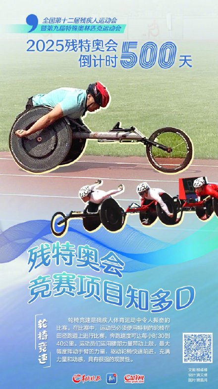 倒计时500天!2025残特奥会这些竞赛项目你了解吗? 倒计时500天!2025残特奥会这些竞赛项目你了解吗?