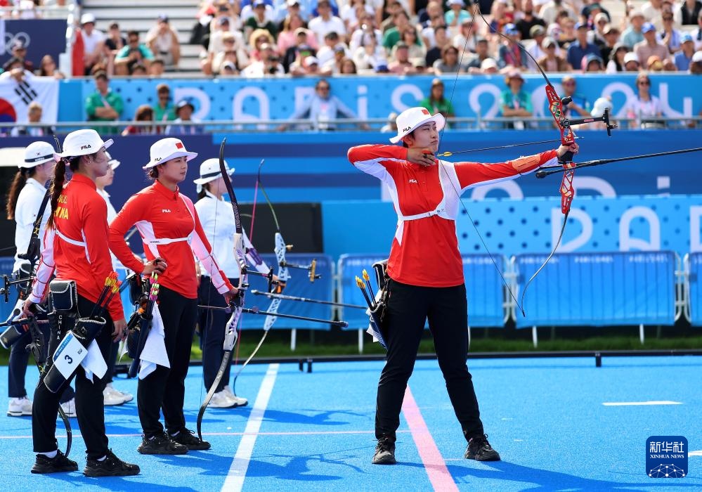 巴黎奥运会丨射箭——女子团体：中国队获得亚军