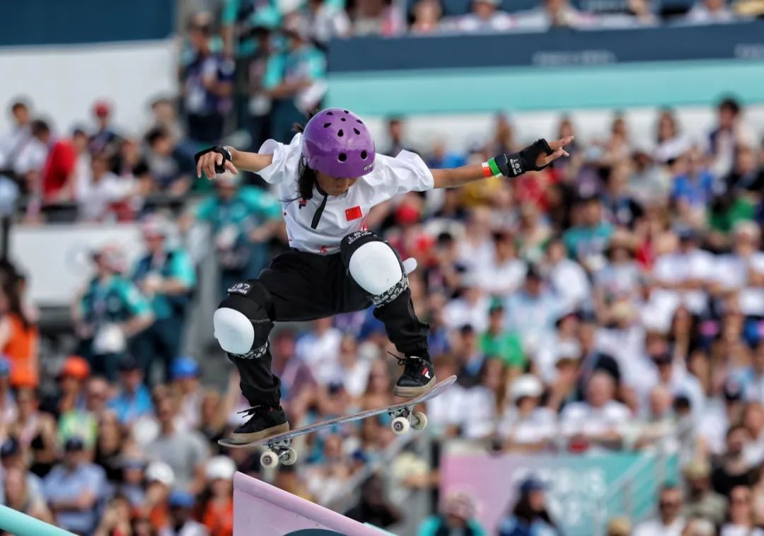 创造历史!14岁的崔宸曦获得滑板女子街式赛第4名 创造历史!14岁的崔宸曦获得滑板女子街式赛第4名