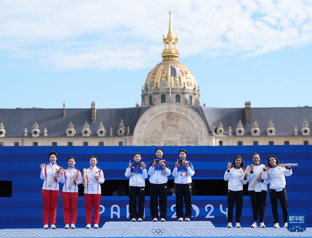 巴黎奥运会丨射箭——女子团体：中国队获得亚军