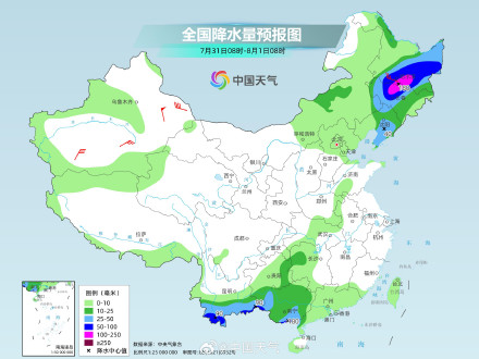 东北成为强降雨核心区 东北成为强降雨核心区