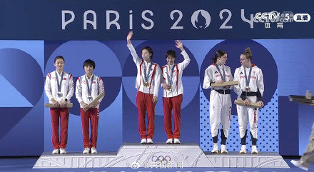 转起祝贺！全红婵陈芋汐登上冠军领奖台