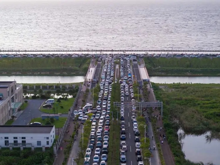 突然火了！为看这一眼，上海大批人通宵等候，数千辆车挤得无法动弹，现场令人吃惊