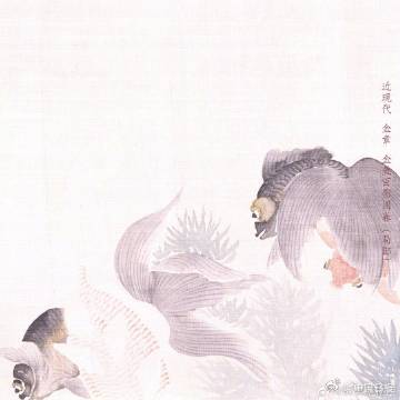 古画中清凉一夏 画中的金鱼自带萌感