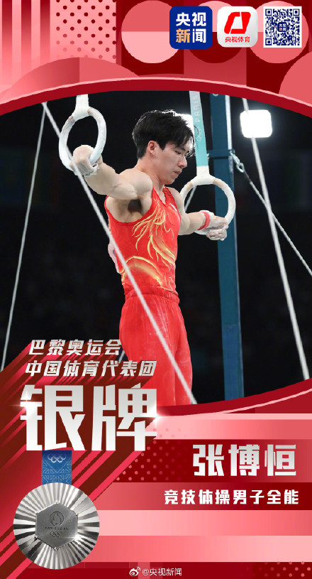 祝贺!中国包揽男子体操全能银牌铜牌! 祝贺!中国包揽男子体操全能银牌铜牌!