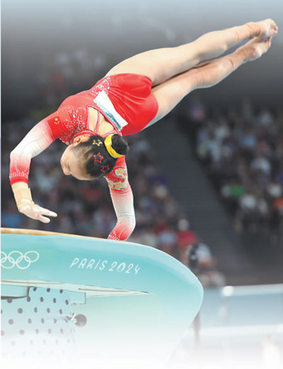 体操女团中国队获第六名 体操女团中国队获第六名