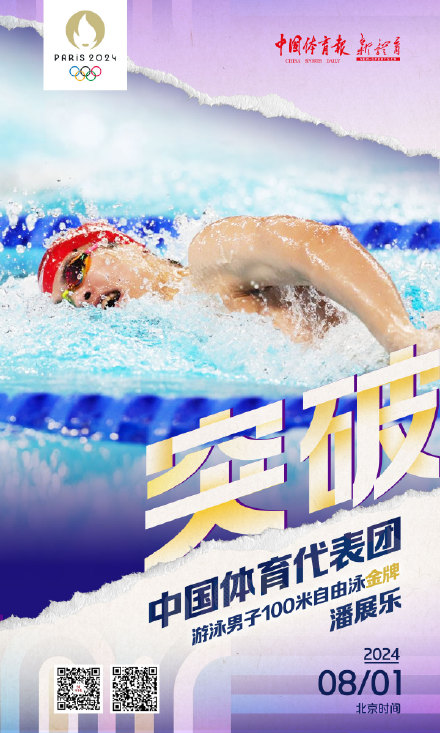 潘展乐打破男子100米自由泳世界纪录