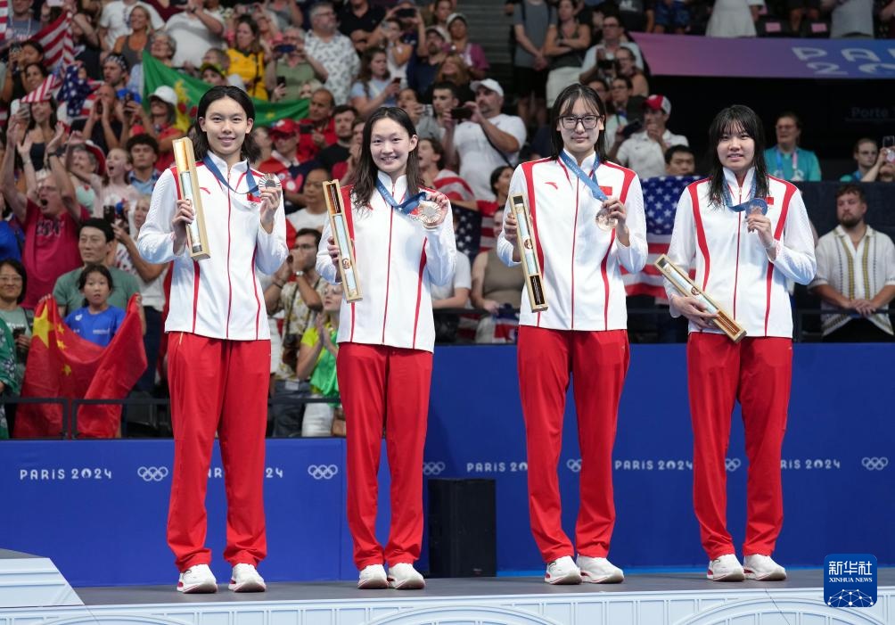 巴黎奥运会｜游泳——女子4x200米自由泳接力：中国队获铜牌