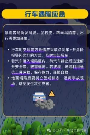 全城预警！呼和浩特市将迎来大到暴雨天气，时间就在…….