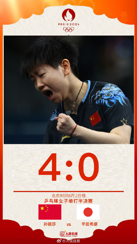 光速进决赛！国乒连续3场4比0