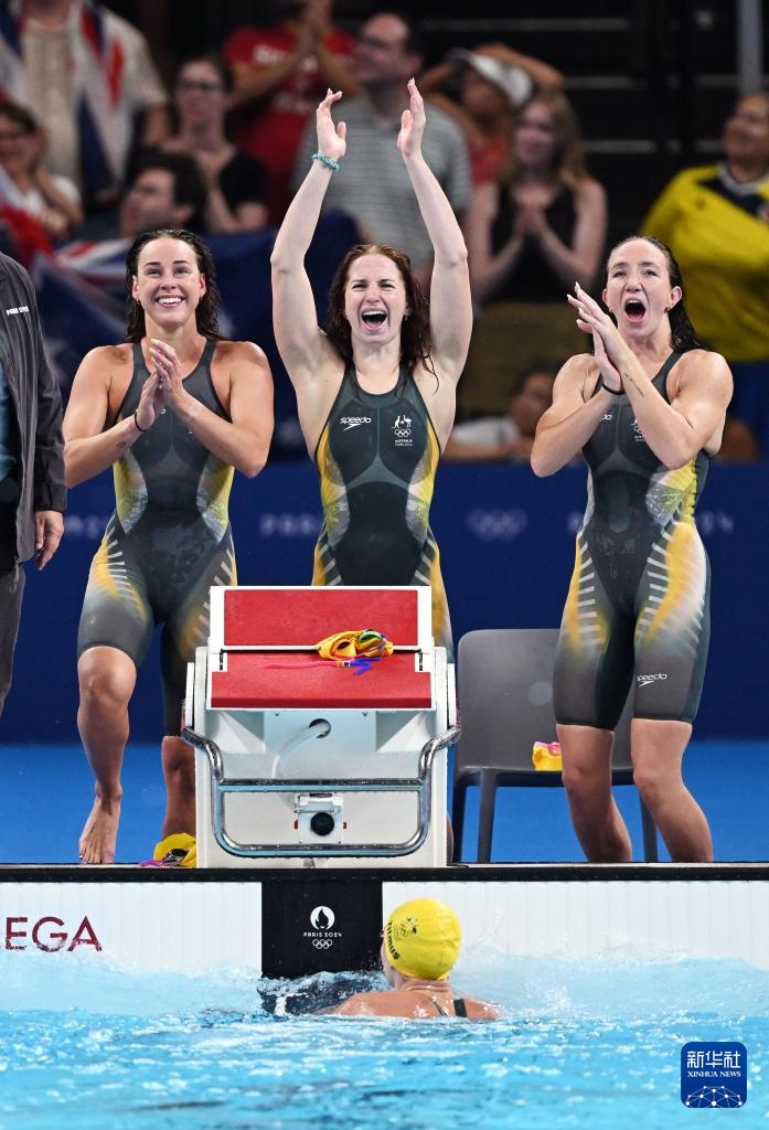 巴黎奥运会｜游泳——女子4x200米自由泳接力：中国队获铜牌