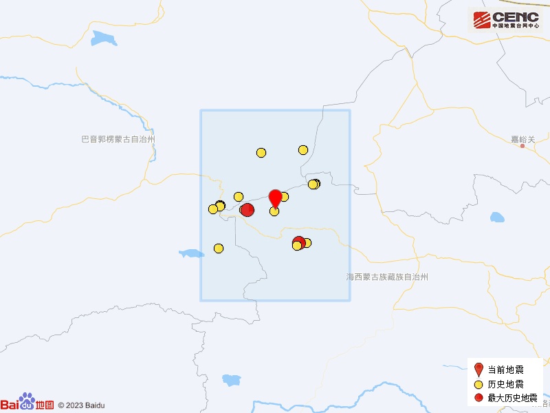 青海海西州茫崖市发生3.0级地震