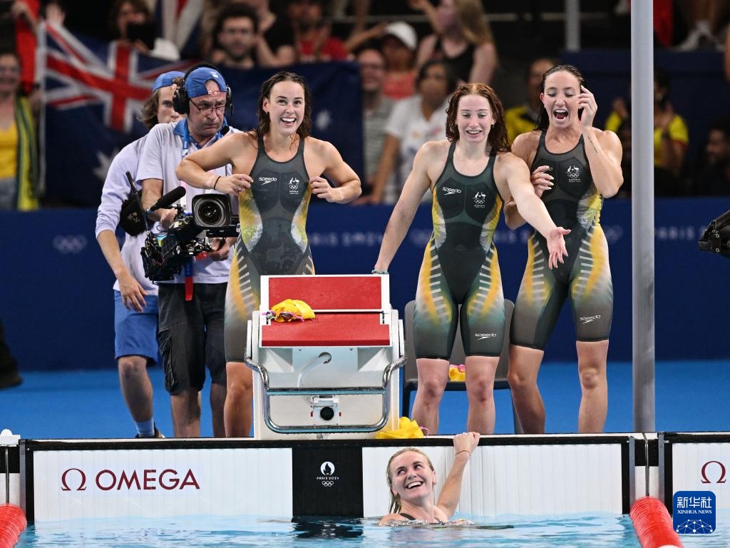 巴黎奥运会｜游泳——女子4x200米自由泳接力：中国队获铜牌