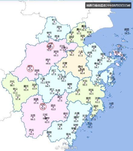 浙江局地地表温度已超70度