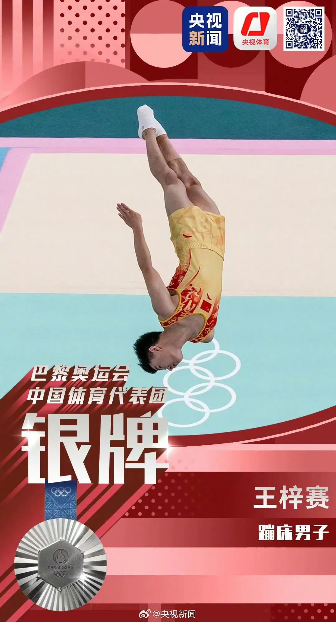 恭喜！江苏运动员王梓赛，巴黎摘银！