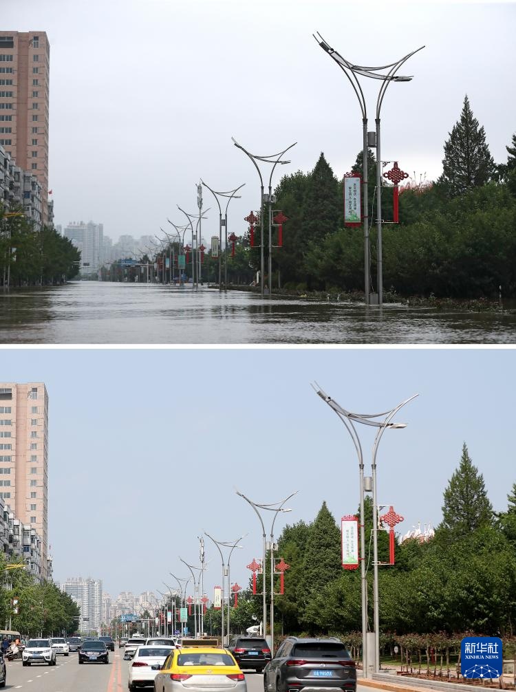 洪水退去 鸭绿江畔重回往日面貌