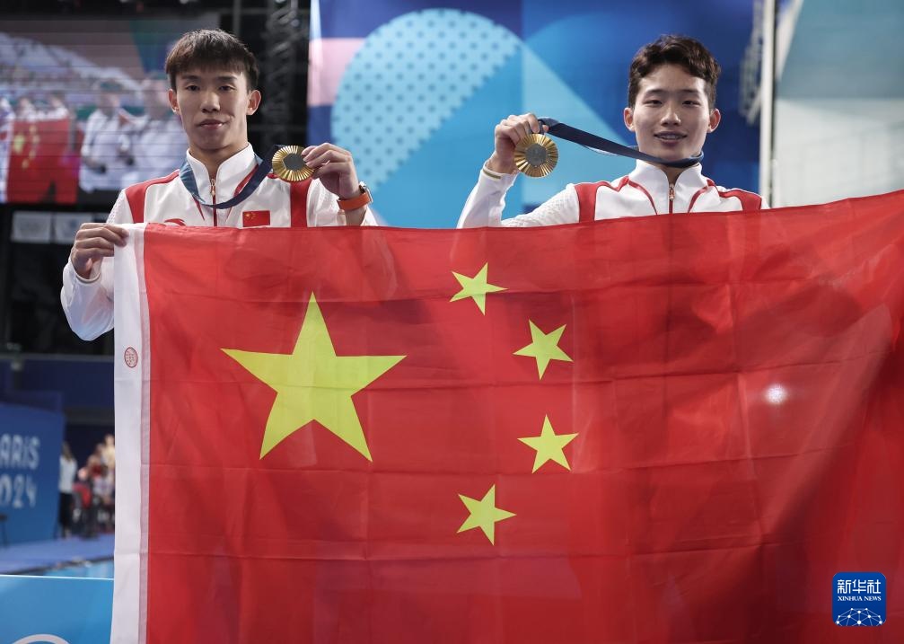 巴黎奥运会 | 跳水——男子双人3米板：中国选手龙道一/王宗源夺得金牌