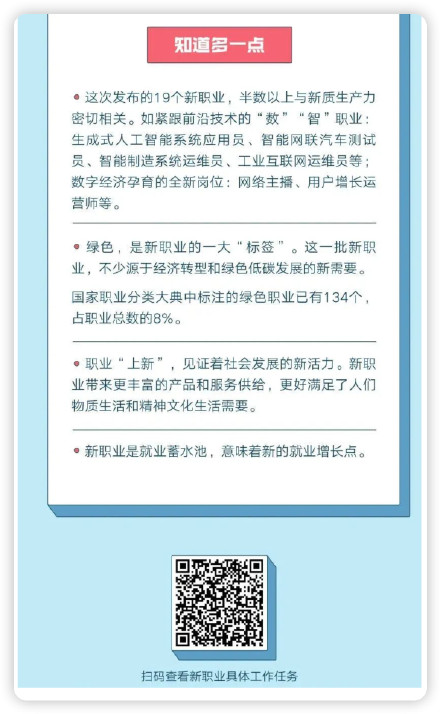 一图读懂这19个新职业都是干什么的