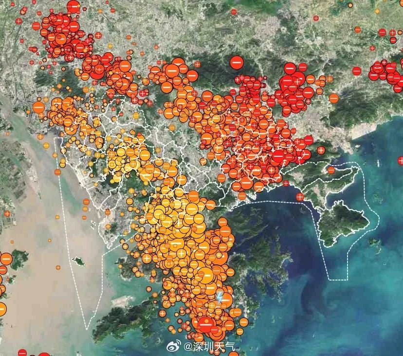 下冰雹了！今天的深圳，冰火两重天→