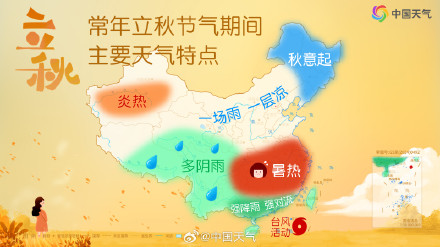 立秋等于入秋吗?常年立秋时节哪些地方真正迎来了秋天? 立秋等于入秋吗?常年立秋时节哪些地方真正迎来了秋天?