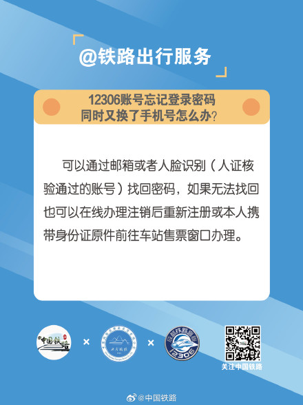 12306账号忘记登录密码，同时又换了手机号怎么办？