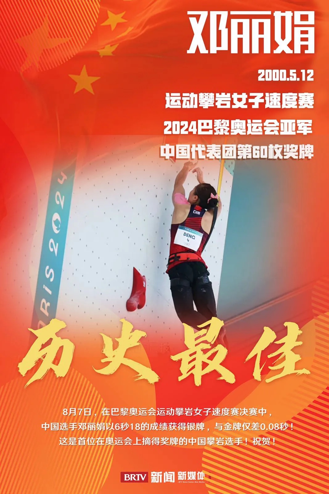 巴黎奥运会Day12，中国代表团金+3、银+2、铜+1