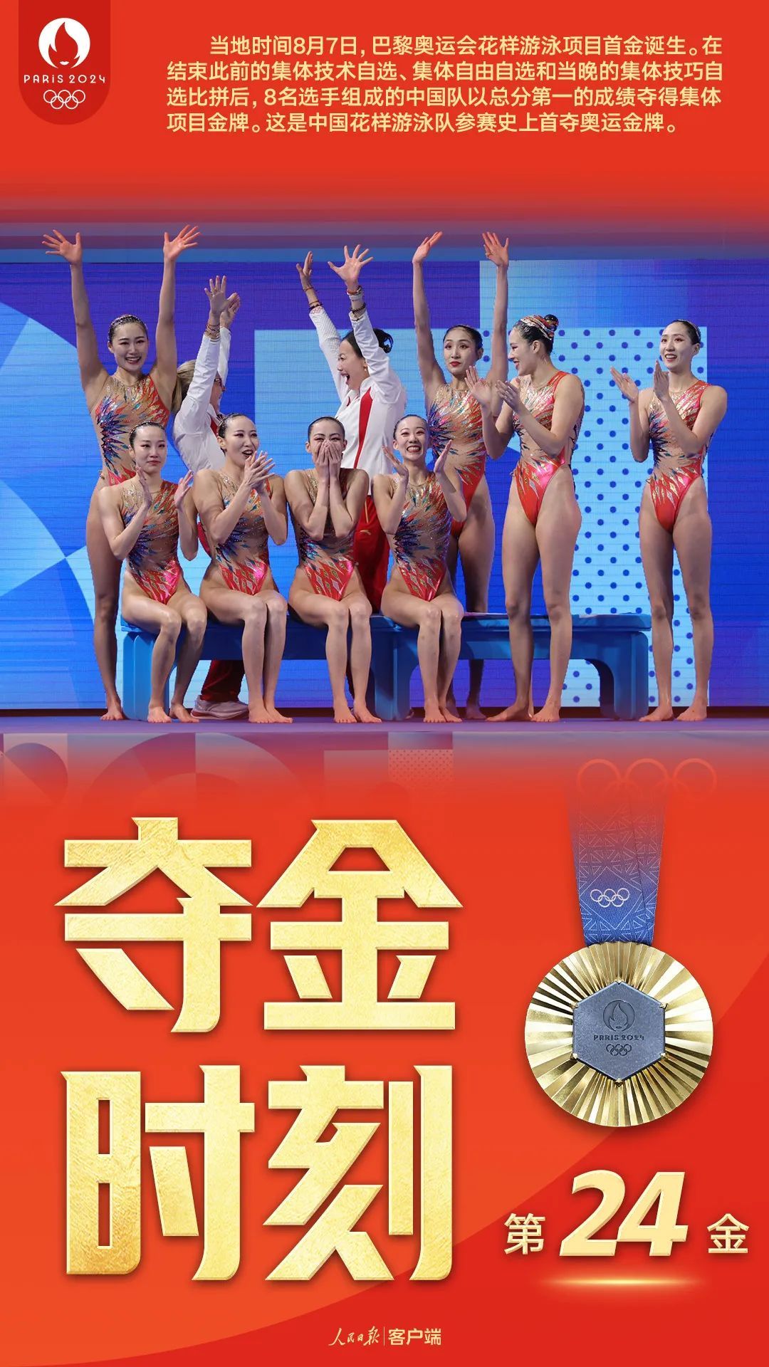 中国花游奥运历史首金！