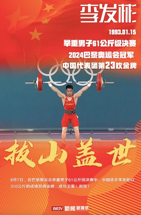 巴黎奥运会Day12，中国代表团金+3、银+2、铜+1