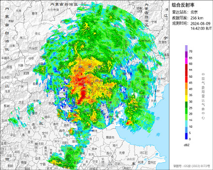 北京的雨下到模糊！目前降雨核心区域集中在北京城区和大兴