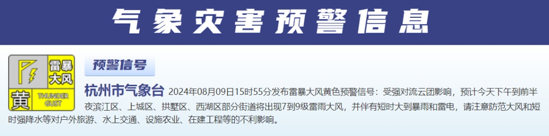 刚刚，杭州顶着太阳下暴雨！雷暴、9级雷雨大风来了，下班早点回家！