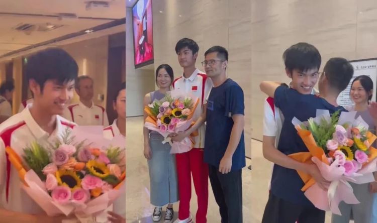 刚刚，奥运冠军“干饭哥”盛李豪回家了