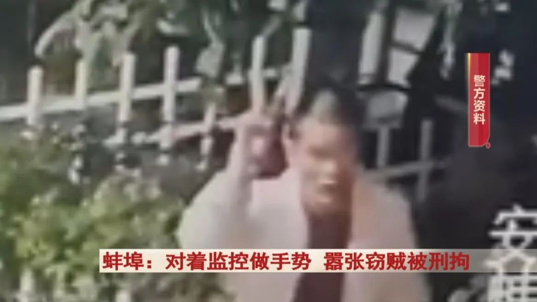 蚌埠:嚣张窃贼对着监控做这个手势,刑拘! 蚌埠:嚣张窃贼对着监控做这个手势,刑拘!