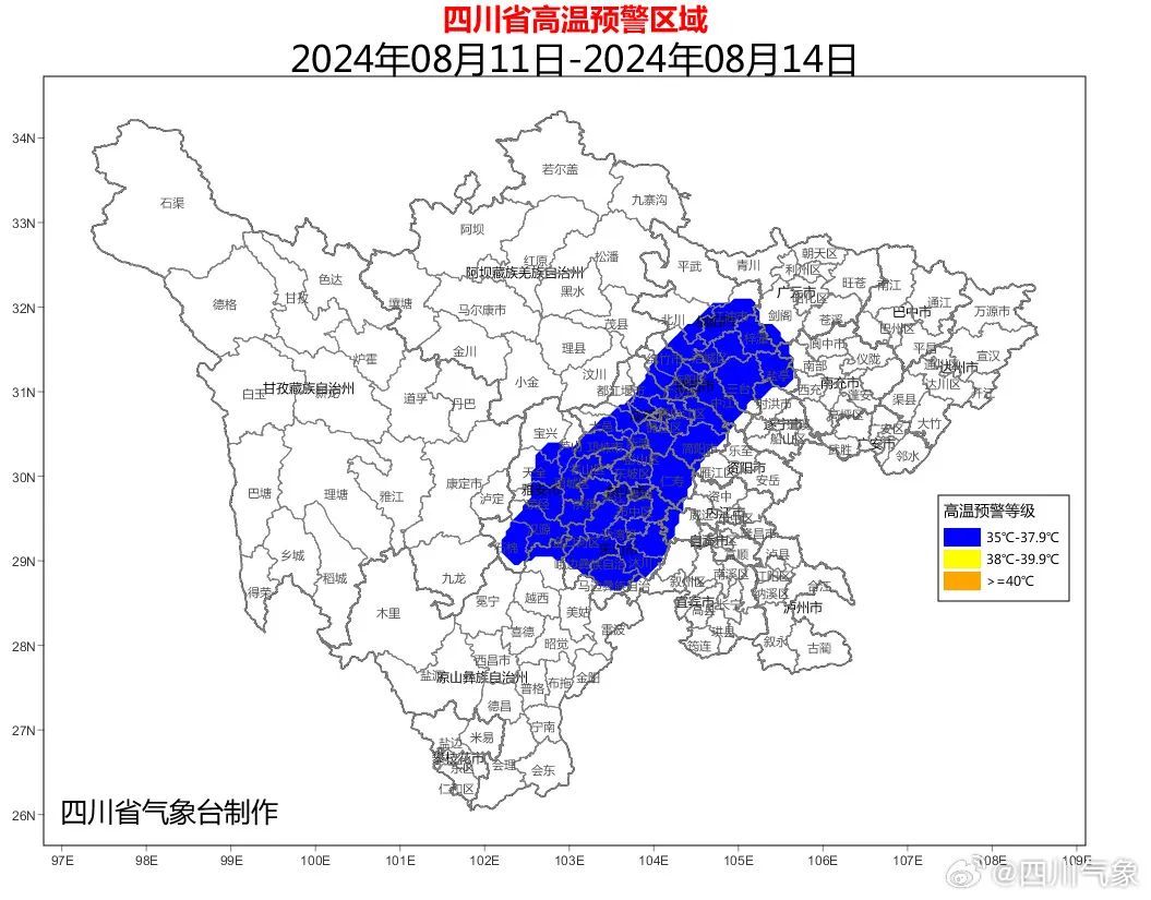 最高38℃！一连串高温天来袭！四川多地预警