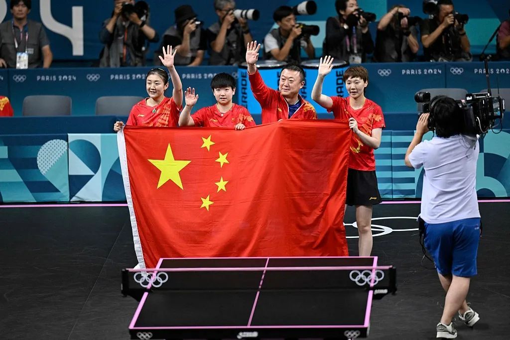 中国乒乓球队包揽5金，完美收官！