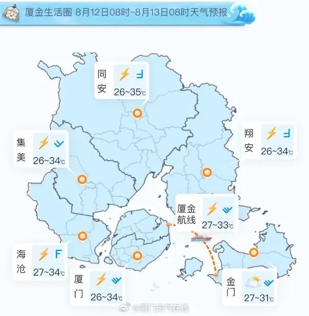 厦门雷电黄色预警！警惕强对流来袭！第6号台风生成……