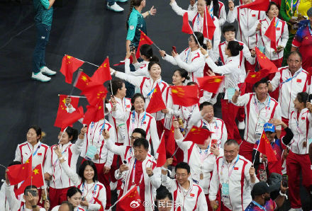 中国代表团闭幕式高清大图