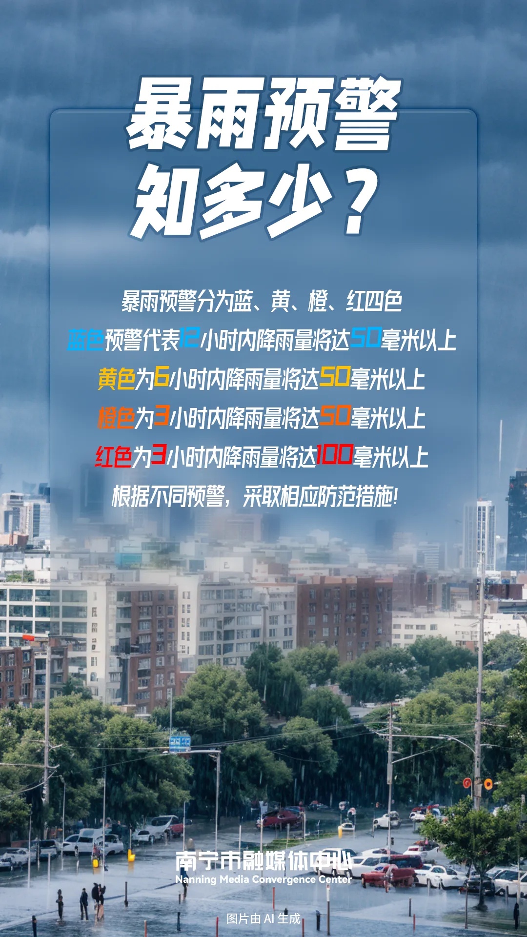 雷电+暴雨!南宁拉响暴雨红色预警,注意防范! 雷电+暴雨!南宁拉响暴雨红色预警,注意防范!