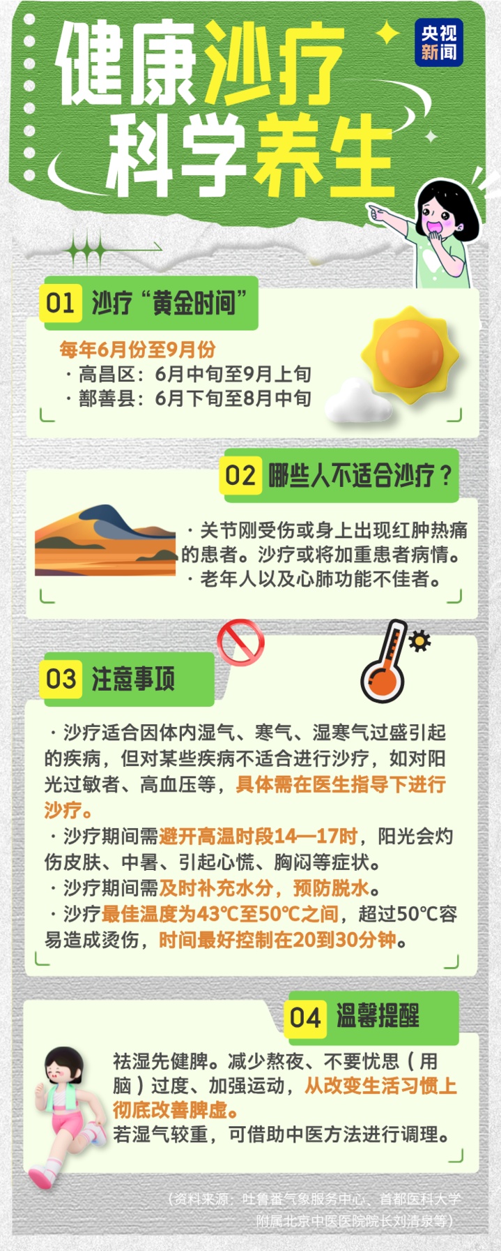 火焰山“沙疗”能祛湿减肥？听听专家怎么说