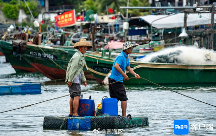 伏季休渔期结束，海南万宁乌场一级渔港渔民准备出海捕鱼