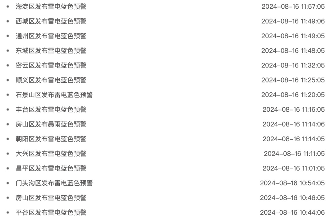 北京多区发布暴雨蓝色预警!周末有明显降雨 北京多区发布暴雨蓝色预警!周末有明显降雨