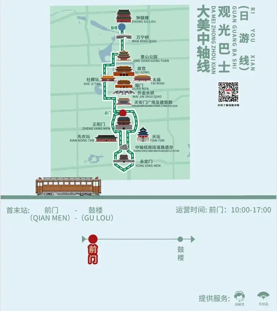 铛铛铛！北京“大美中轴”观光巴士线路来了——