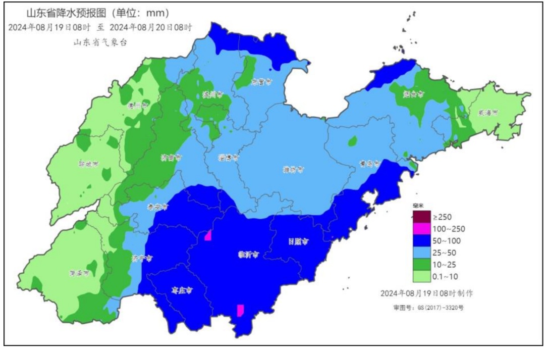 暴雨预警！山东7市有暴雨局部大暴雨！