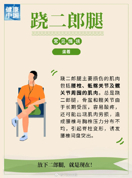 为健康转!跷二郎腿有多伤肌肉 为健康转!跷二郎腿有多伤肌肉