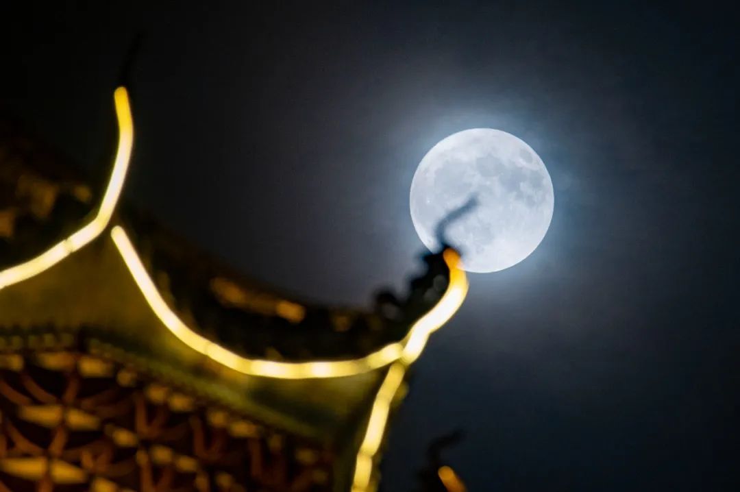 昨晚没看到“超级月亮”?这里有!来看美图 昨晚没看到“超级月亮”?这里有!来看美图