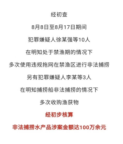 禁止!浙江一夜间13人落网,当场查扣7万公斤 禁止!浙江一夜间13人落网,当场查扣7万公斤