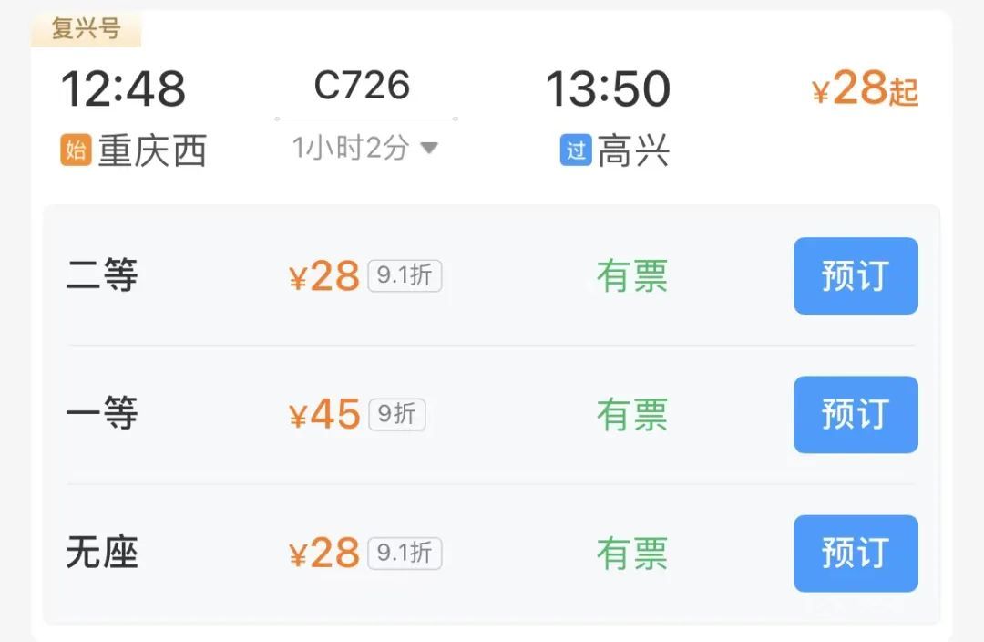 重庆出发！高铁不到100元，就可以去6个地方，周末走起